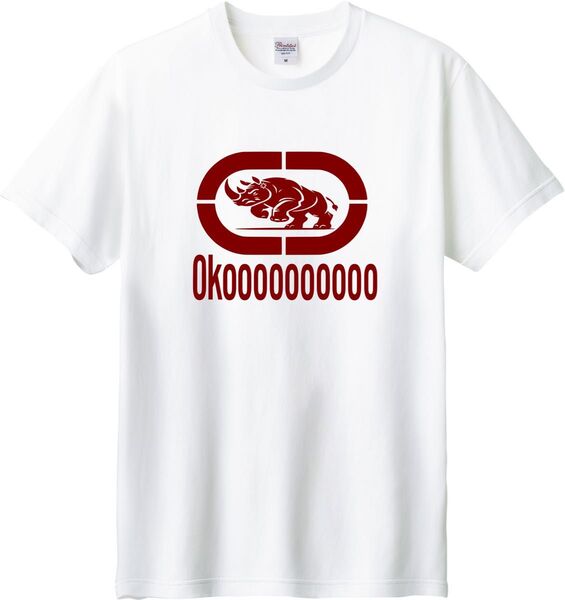 Okooooooo オコー Tシャツ ホワイト M-XL 綿100% 5.6オンス パロディ 面白い ネタ 怒 おこ