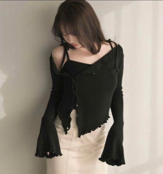 新品 andmary フルールニットセット 黒 アンドマリー