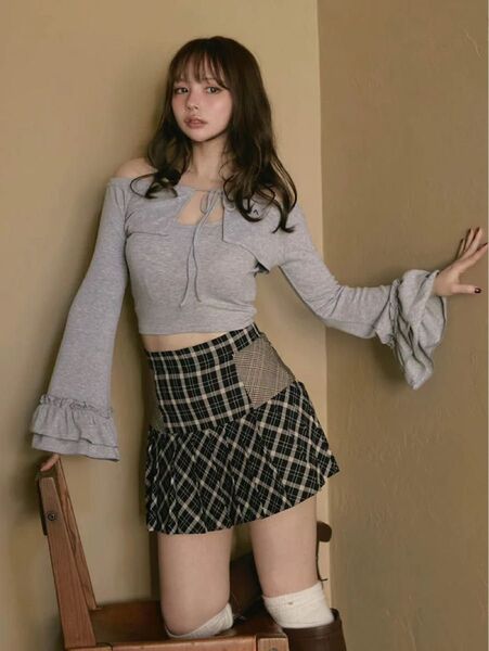 新品 andmary Maddie mellow ribbon set/gray