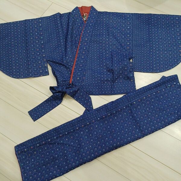 新品☆日本製!濃紺×菊柄 大人上品な二部式着物