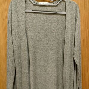 F LACE LADIES グレー ロングカーディガン