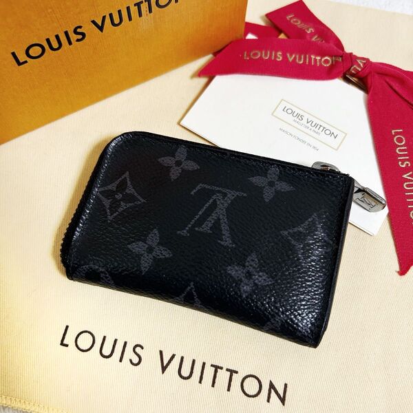 美品 ルイヴィトン ポルトモネ ジュール エクリプス コインパース LOUIS VUITTON ラウンドファスナー 小銭入れ