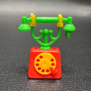 ダイヤル式 固定電話 電話器◆グリコ おまけ◆昭和レトロ おもちゃ レア◆当時物 アンティーク ミニチュア ドールハウス
