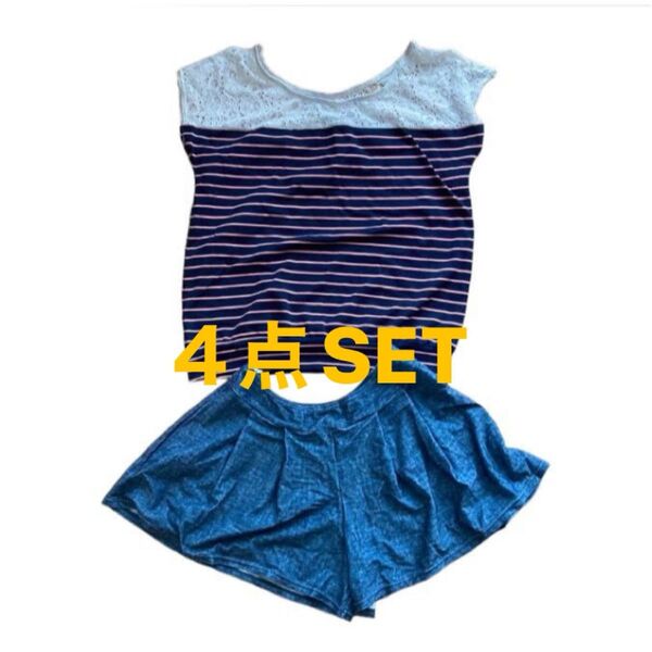 美品 水着4点セット セパレート水着 ショートパンツ