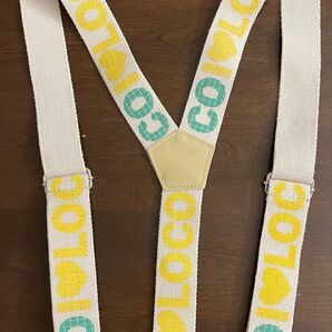 IラブLOCO ロゴ入りサスペンダー マルチカラー