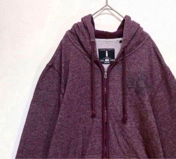 JEANS BY BUFFALO ジップアップパーカー XL ワインレッド 古着