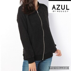 【AZUL by moussy】＊ツイード風カットロングMA－1＊ブルゾン