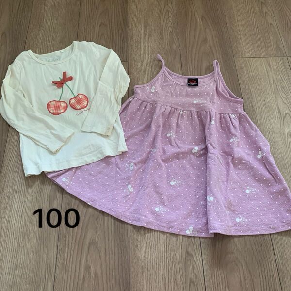 チュニック カットソー トップス 女の子 女児 長袖 保育園 100 ミニー baby doll