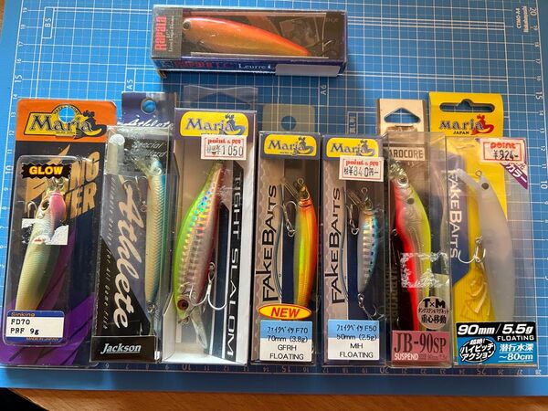 Jackson F70D 、Maria、Rapala等ソルト用ルアー8本セット