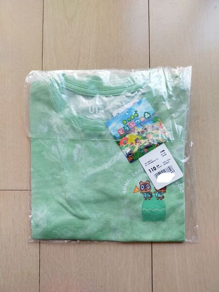 110サイズ★あつ森 ユニクロ UT たぬきち グリーン どうぶつの森 Tシャツ