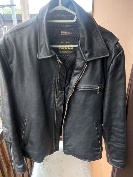 (ジャンク品)傷汚れあり ライダース レザージャケット