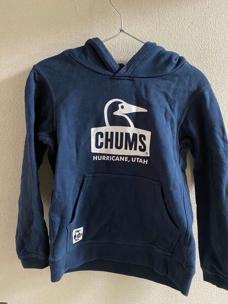 チャムス CHUMS パーカー(裏起毛) サイズkid’s XL 紺色