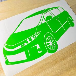 ⑱ 車 ステッカー カッティング 防水 黄緑 色変更可能 ハンドメイド 車体ステッカー 耐水 耐候