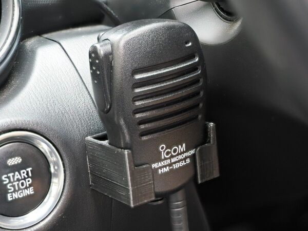 スピーカーマイクのホルダー ICOMのHM-186LSにぴったりサイズ アイコム アマチュア無線 ハンドマイク