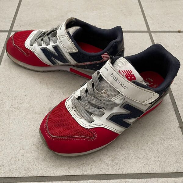 New Balance 996 キッズスニーカー 20.0cm レッド × 白 × 紺 星柄トリコロール