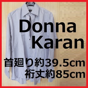 送料無料【 Donna Karan ダナキャラン 】スナップダウンシャツ 国内正規品 16-1/2・32/33 首廻り約39.5cm裄丈約85cm ※詳細画像あり※