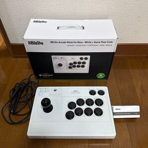 8BitDo アーケードスティック for Xbox コントローラー ホワイト 正規品 GAMEPASSコード欠品