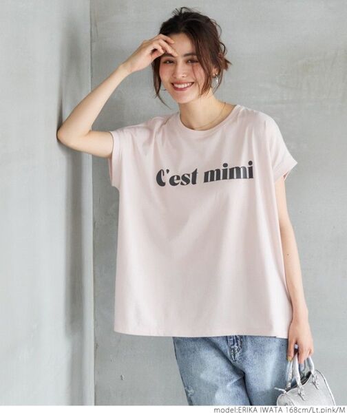 新品未開封 coca コカ ロゴTシャツ プリントT フレンチスリーブ ライトピンク Mサイズ ゆったり