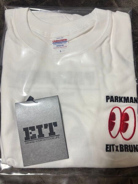 L サイズ brunt ブラント パックマン parkman EIT Tシャツ ティーシャツ ホワイト