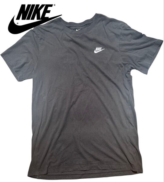 Nike The Nike Tee Lサイズ ブラック 刺繍ワンポイント
