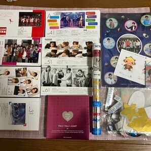 Hey!Say!JUMP グッズまとめ売り 10周年記念パスケース 会報No0〜No67 シール 銀テ