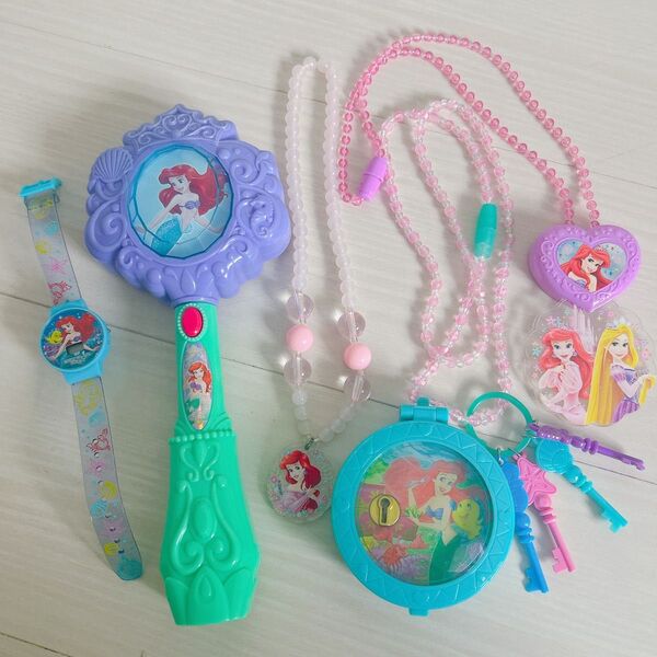 アリエルグッズ ディズニーランド ディズニーシー アリエル 時計 ネックレス アクセサリー まとめ売り ステッキ リトルマーメイド