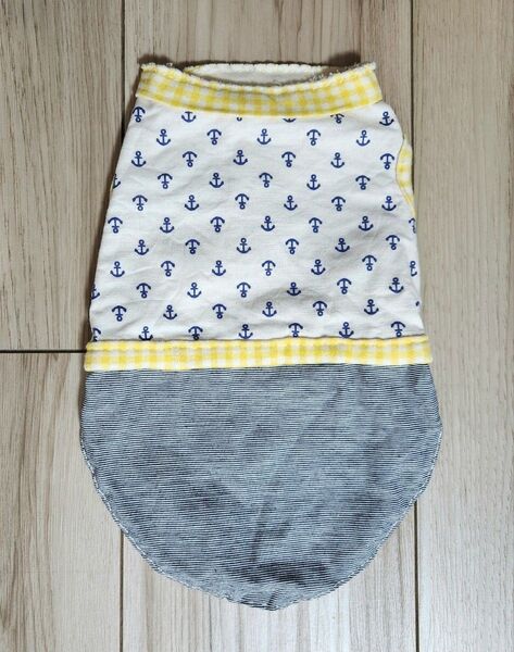 犬服 ハンドメイド タンクトップ イカリ柄 ボーダー チェック 小型犬 春 夏服