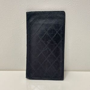 中古品 ヴィンテージ CHANEL シャネル 長財布 レザー ブラック 札入れ 黒