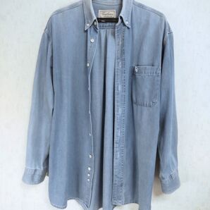 Thomas Burberry バーバリー デニムシャツ コットン100% Lサイズ