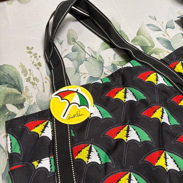 新品 Arnold Palmer アーノルドパーマー バルーントート バッグ BLACK柄 大容量