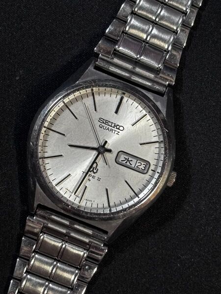 SEIKO QUARTZ TYPE II シルバー セイコー タイプ2 腕時計