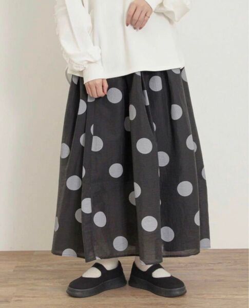 *新品*シアードットプリントスカート