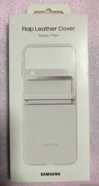 Galaxy 純正 Z Flip4 Flap Leather Cover/ピーチ EF-VF721LPEGWW