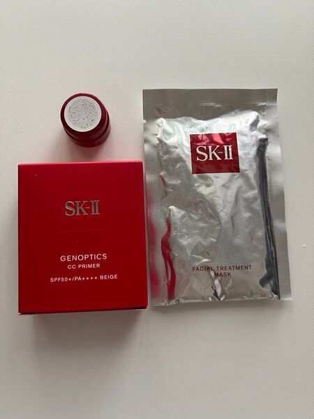 SK-II ジェノプティック CCクリーム ベージュ フェイシャルトリートメントマスク スキンパワーアドバンストクリームセット