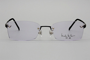 【未使用・新品】HOYA hicole hiller eyewear ヒコル ヒラー ツーポイント NML012 55□17 135 WPK MADE IN JAPAN HH-01