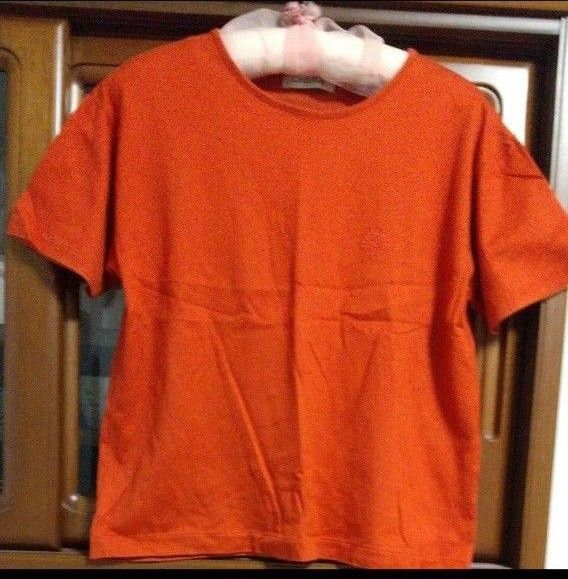 ◆レナウン◆オレンジ色のTシャツ◆半袖カットソー◇レディース綿100%