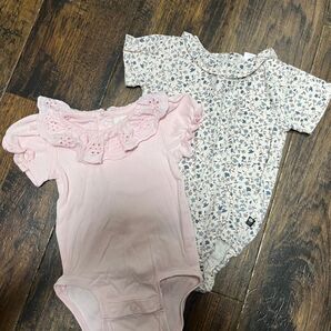 H&M、futafuaロンパース2点70-80