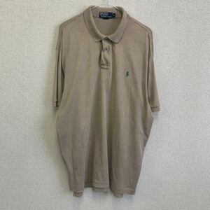 POLO RALPH LAUREN ポロラルフローレン ビッグサイズ XL ブラウン コットン ワンポイント