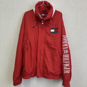 TOMMY HILFIGER トミーヒルフィガー ナイロンジャケット ブルゾン レッド 赤 フラッグタグ 旧タグ 90s L