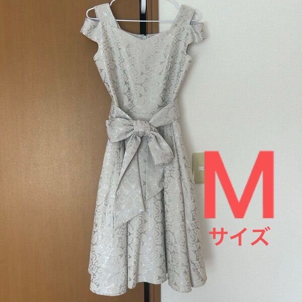 パーティードレス お呼ばれドレス 結婚式 成人式 カーディガン 膝丈 ピアノ発表会 ジャガード パーティー グレー