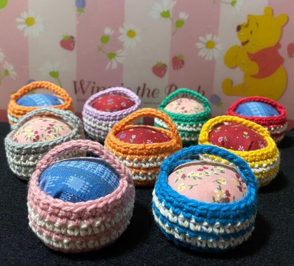 マグネット付き針山 ピンクッション ハンドメイド まち針3本プレゼント