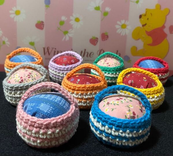 マグネット付き針山 ピンクッション ハンドメイド まち針3本プレゼント
