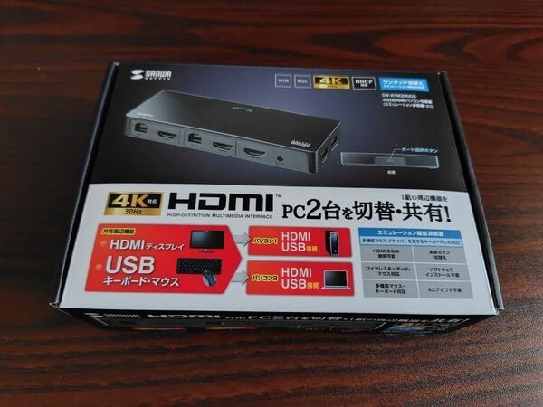 サンワサプライ 4K対応 HDMI KVM切換器 SW-KVM2HUUS