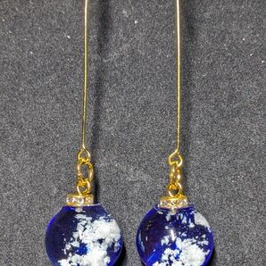 A-6 雲レジンのピアス ハンドメイド 雲レジン 17mm