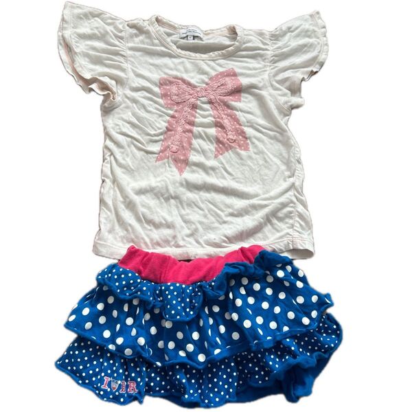 90 95 90センチ 95センチ スカート Tシャツ 半袖Tシャツ 女の子 子供服 ディズニー ミニー ミニーちゃん