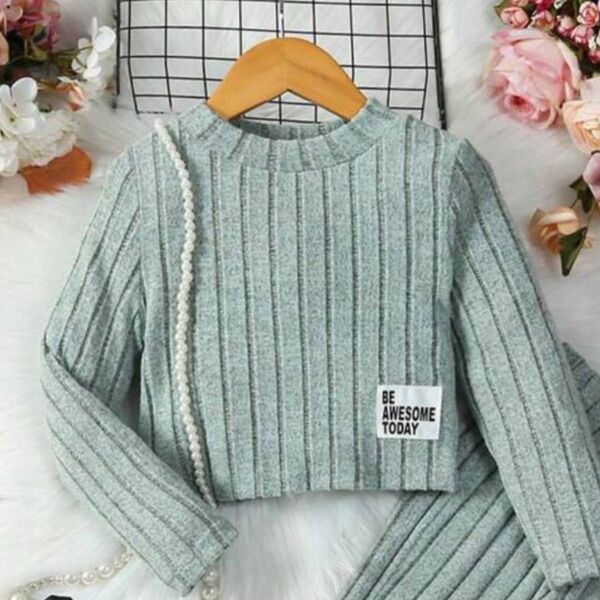 ニット 長袖 グリーン 7才 120 キッズ ガール 春服 110 トレーナー トップス クーポン ファッション 200円オフ