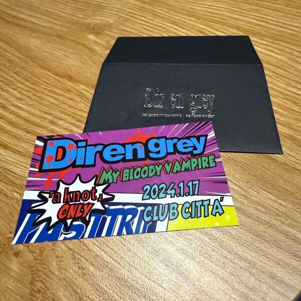 DIR EN GREY MY BLOODY VAMPIRE 会場限定ステッカー 1/17 CLUB CITTA’ a knot