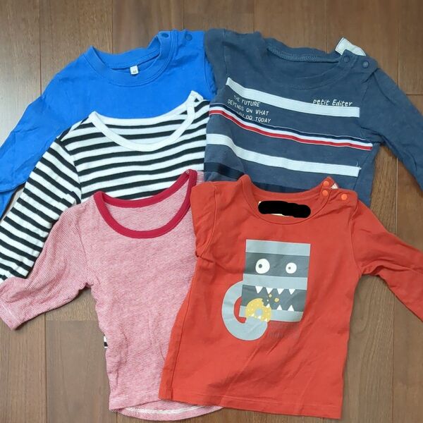 ベビー 長袖 Tシャツ ロンT 80cm 5点