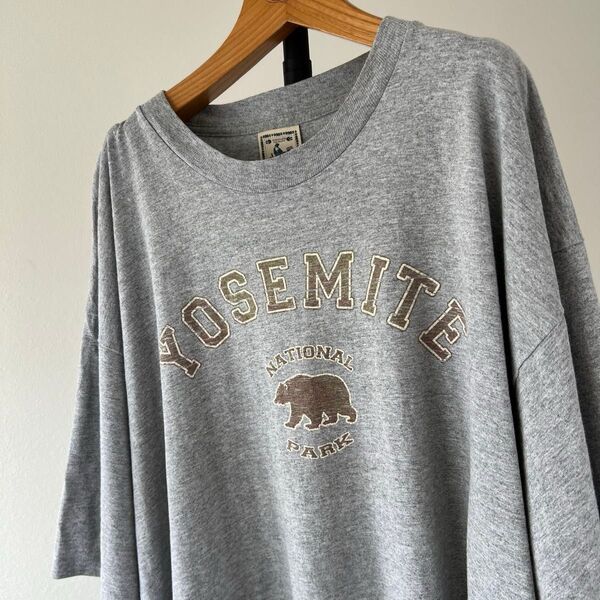 90s USA製 YOSEMITE ヨセミテ ビンテージTシャツ メンズ 半袖 スーベニア XLLサイズ【シングルステッチ】