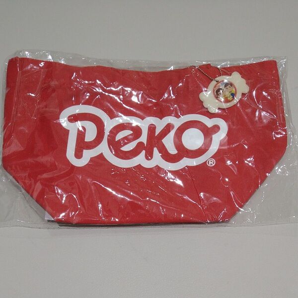 不二家ペコちゃん トートバッグ キーホルダー付 PEKO